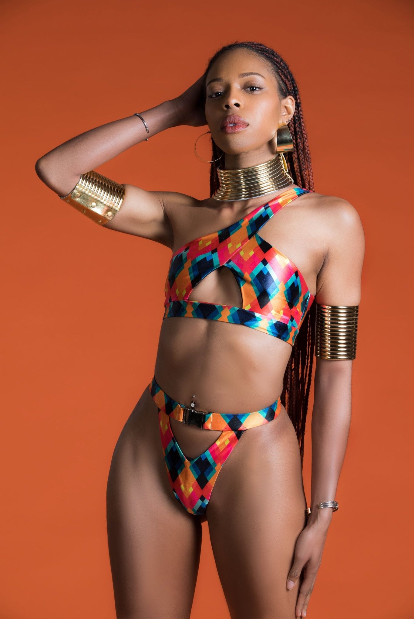 Ebonys - Ogun - Bas de maillots de bain découpe asymétrique *Satin* - EBONYS