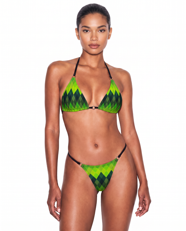 YEMA  Bikini- Top anneaux  • Motif Obohemaa