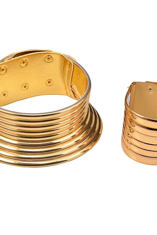 ALAYA- Gros bijoux africain - collier et bracelet - EBONYS